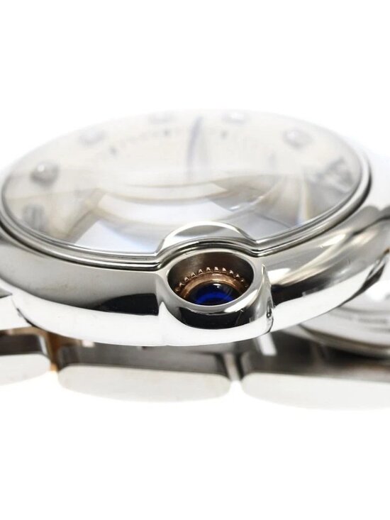 CARTIER Baron blue WE902031 11P diamond Silver Dial Automatic Boy\'s Watch_896393 main image 7